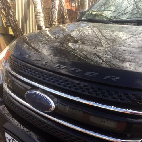 For Ford Explorer Sport DIY car 3D EXPLORER Fixed Letters Hood Emblem Chrome Logo Badge Sticker 2011 2012 2013 2014 2015 2016
