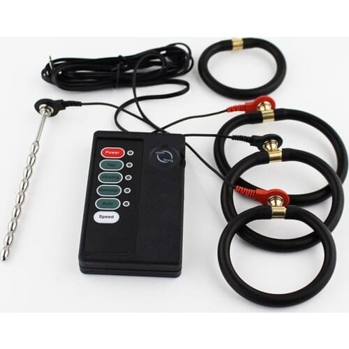 Electric/Electro Ring Stainless Steel Urethral Sounding Peni Plug Shock Anal Plug Extender Enlargement Sex Toy For Electrode Ge