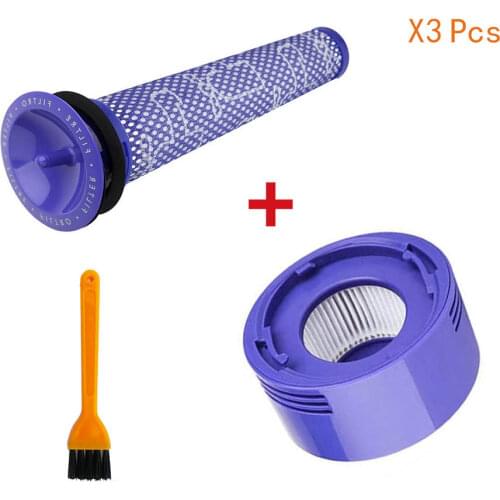 Pre Filter + HEPA Post-Filter kit for Dyson V7 V8 Vacuum Replacement Pre-Filter (DY-96566101) and Post- Filter (DY-96747801)