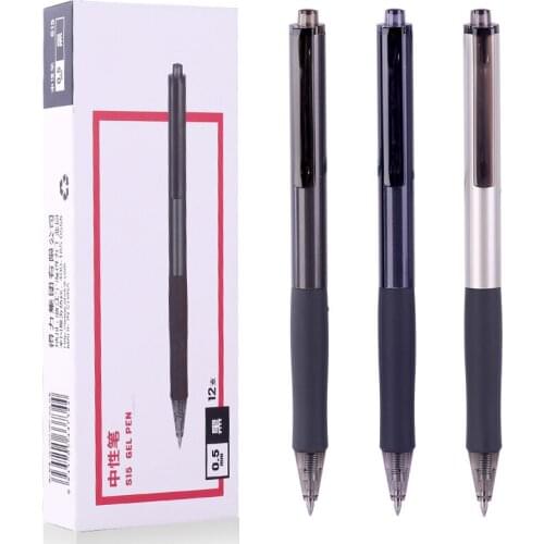 0.5mm Smooth Ballpoint Pen Quick-Drying Gel Pens Writing Point Black Ink for Office Accessories Student Exam Stationery Supplies