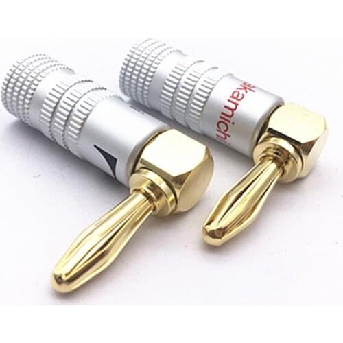 HobbyLane L Shape 90 Degree 4mm Banana Plug Musical Speaker Connector Cable