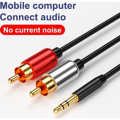 RCA Cable 3.5mm Jack Male to 2 RCA Male Earphone Aux Audio Splitter Cable for Amplifier Phone Edifer Home Theater Headphone