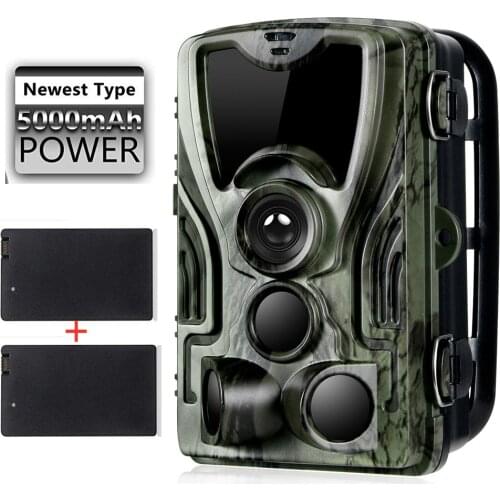 With 2PCS 5000Mah Lithium Battery 16MP 1080P Trail Hunting Camera HC801ALI Night Version Photo Traps Wild Surveillance Track
