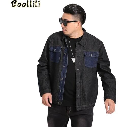 2020 New Spring And Autumn Denim Jean Casual Jacket Men Clothing Large ASIAN Size L-5XL 6XL 7XL