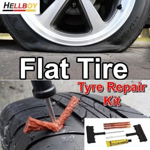 Car Wheel Tire Repair Tools Kit For Audi A4 A5 A6 Q5 VW T5 T6 Passat Golf MK7 Polo Jetta Tiguan Touran BMW E46 X5 Tyre Plug Glue