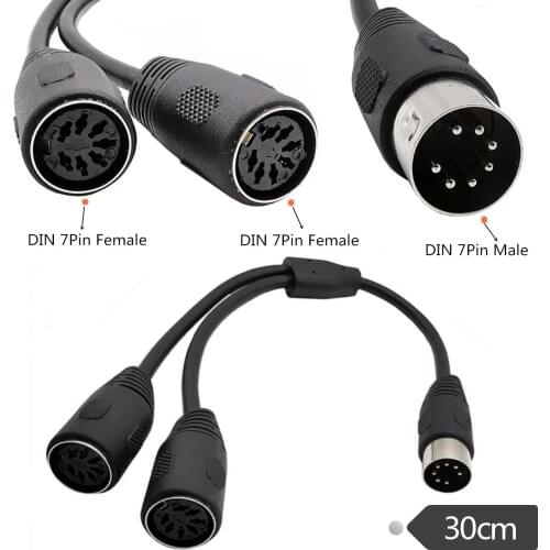 One point two audio MIDI 5 core 7Pin Din revolution 2 7 Pin Din female hole cable 0.5 meters