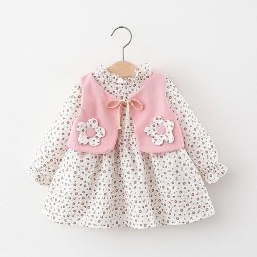2021 Fall Newborn Baby Girl Dress Toddler Girls 1Year Birthday Party Princess Dresses For Girls Clothing Infant Baby Clothes