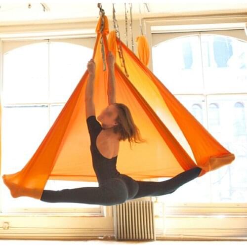 Prior Fitness Hot Sale 9Yards/8.2Meters Aerial Yoga Hammock Set Aerial Yoga Swing Kit Nylon Anti-gravity Air Silk for Exercise