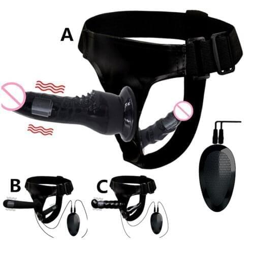 Double Strapon Realistic Dildo Ultra Elastic Harness Strap On Dildo Lesbian Strap-on Dildo Adult Sex Toys For Couples Women Gay