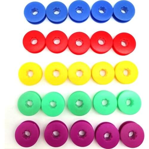 100pcs 40264A Computer Flat Car Bobbin for Sewing Machine Lock Core Colorful Professional Durable Hicello