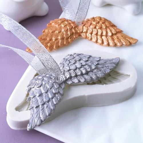 Angel Wing Shaped Sugar Cake Mold Chocolate Baking Silicone Tool Chocolate Gumpaste Molds Sugarcraft Kitchen Accessories