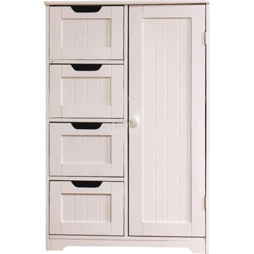 Nordic Europe Style Living Room Dining Room Side Table With Door Cabinet Large Capacity Modern Simple 4 Drawer Storage Cabinet