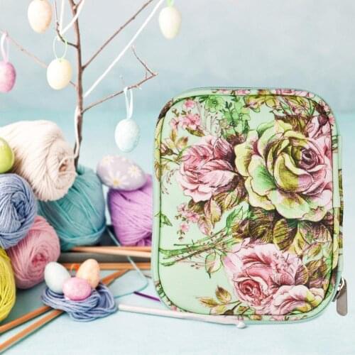 Knitting Yarn Storage Bag Case Crochet Hooks Thread Sewing Kits Crocheting Hook Knitting Needles Wool Storage Tote Bag For Women