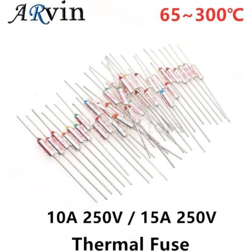 TF Thermal Fuse RY 10A 15A 250V Temperature Control Thermostat Switch 121 125 130 133 140 142 145 150 152 155 157 160 C Degree