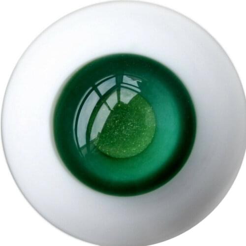 [wamami] 14mm Green Glass Eyes Eyeball BJD Doll Dollfie Reborn Making Crafts
