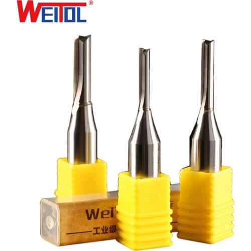WeiTol 12.7mm TCT Two Flutes Straight Bit woodworking tools CNC milling cutter endmill for wood