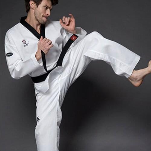 WTF Taekwondo Dobok Fitness Comfortable Clothes Child Adult Unisex WTF TKD Karate suit Taekwondo Uniform Taekwondo Uniforms