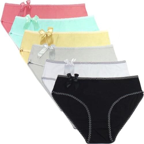 Female Sexy Lingerie Plus Size 4XL Womens panties Cotton Mid Waist Briefs Underwear Set Ladies Knickers Intimates ropa mujer