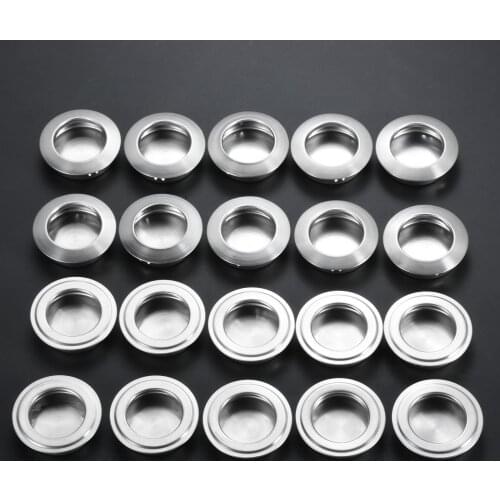 10Pcs Cabinet Recessed Flush Pulls Finger Insert Sliding Door Drawer Handles Stainless Steel Flat Furniture Handles Cabinet Pull