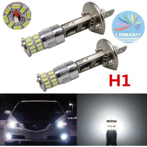 2pcs car led fog lamp H1 3014 36 SMD 7.5W Headlights canbus turn signals Wedge DRL bright festoon reverse bulb led fog light H1