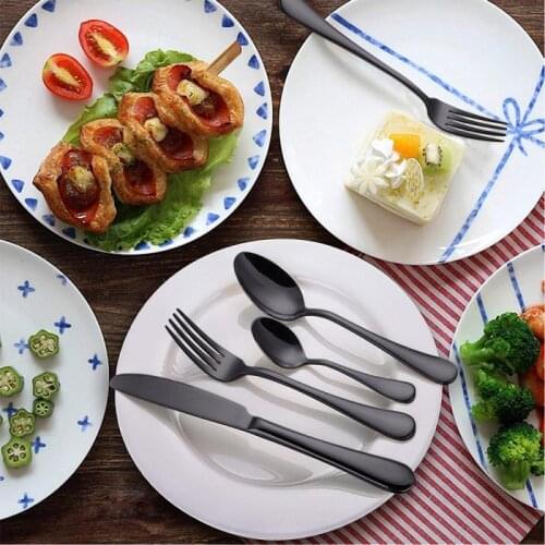 24pcs/set High Quality Stainless Steel Tableware Knives Forks Coffee Spoons Flatware Set Kitchen Dinner Tableware Set Tool HWC