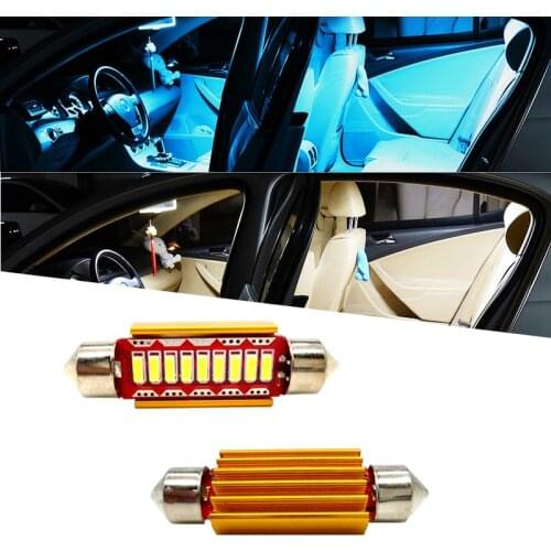 2x 31mm 36mm 39mm 41mm CANBUS Led SV8,5 264 Festoon Interior Light Car Led Lamp Dome Bulb Truck Light License Plate Light White