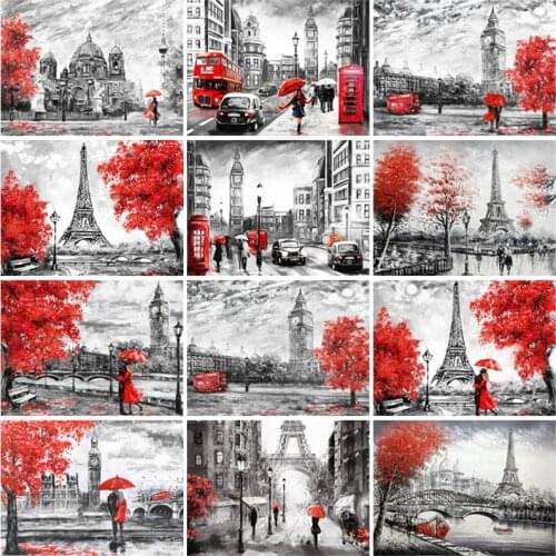 5D Diamond Painting London Street View Full Square/Round Diamond Embroidered Mosaic Rhinestone Landscape Picture Crafts Gift