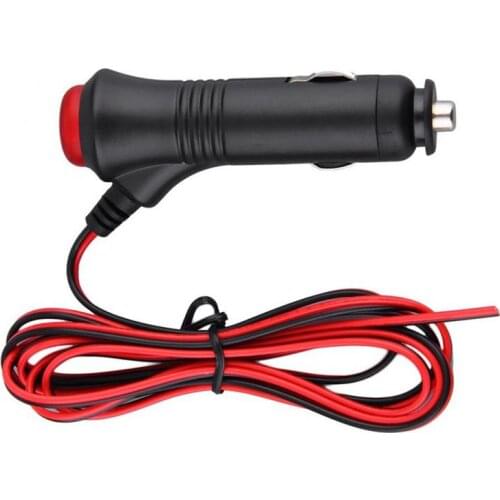 12V 24V Auto Car Motorcycle Cigarette Lighter Socket Plug Connector On Off Switch 3m Universal Connector Switch Interior Parts