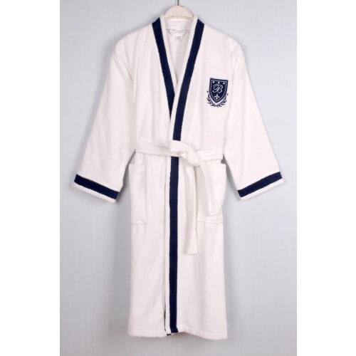 100% Cotton Kimono Crested Towel Bath Bathrobe