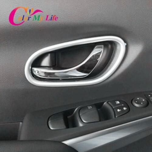 For Nissan Xtrail X-trail T32 Rogue Sport Qashqai J11 2014-2019 Chrome Inner Door Handle Cover Catch Bowl Trim Frame Decoration
