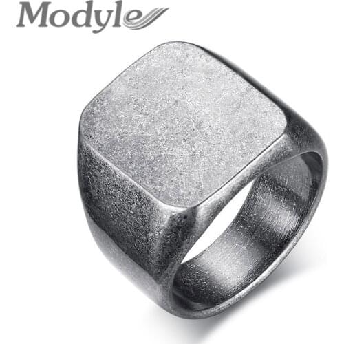 Modyle 2021 New 18mm Male Retro Rock Punk Rings Vintage Individuality Ring for Men Party Jewelry Wholesale
