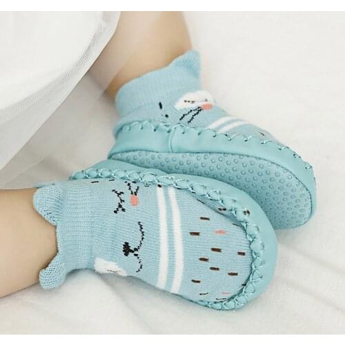 Baby Socks with Rubber Dots Soles Anti-Slip Soft Sole Cute Cartoon Floor Socks for Children Infant Toddler Kids Christmas Gifts