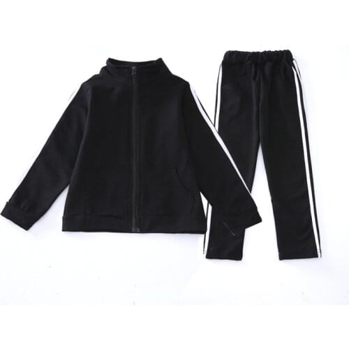 New Arrival Boys Clothing Sets Spring 2018 High Quality Childrens Pure Color Sports Suit Teenage Girl School Uniforms 6-15Years