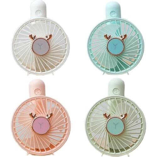 Portable Fawn Handheld Mini Air Cooler Fan USB Rechargeable Small Personal Cooling Tools for Home Office Outdoor Travel