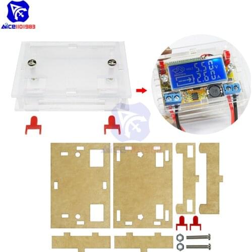 Acrylic Clear Case Shell Protective Box for 3A DC-DC Step Down Buck Converter Module LCD Display Voltmeter
