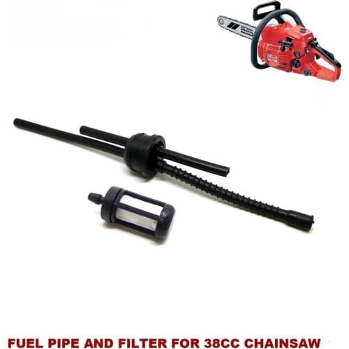 2pcs Fuel Tank Tube Pipe Hose Assy & Fuel Filter Fit Chinese 38CC 41CC Komatsu ZENOAH G3800 G4100 3800 4100 Gasoline Chainsaw