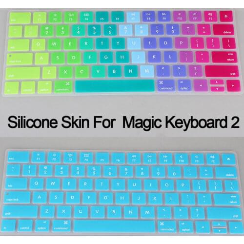 Silicone US English alphabet Keyboard Cover Protector Skin for Apple New Magic Keyboard 2 MLA22B/A