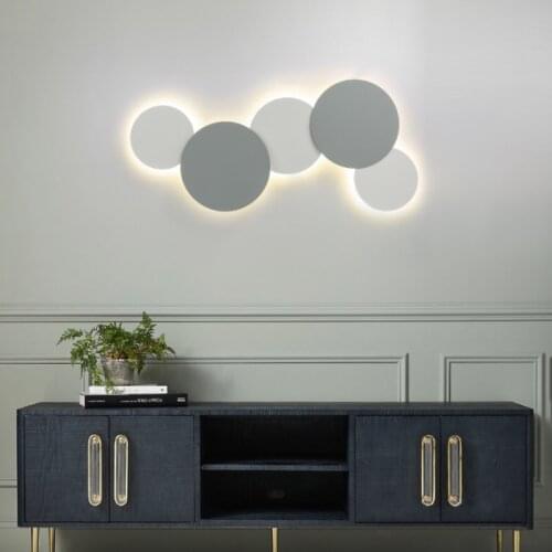 Modern DIY LED Wall Lamp Indoor Exquisite Design Round Lighting For Home Living Room Bedroom Bedside Decoration Light 110V-240V