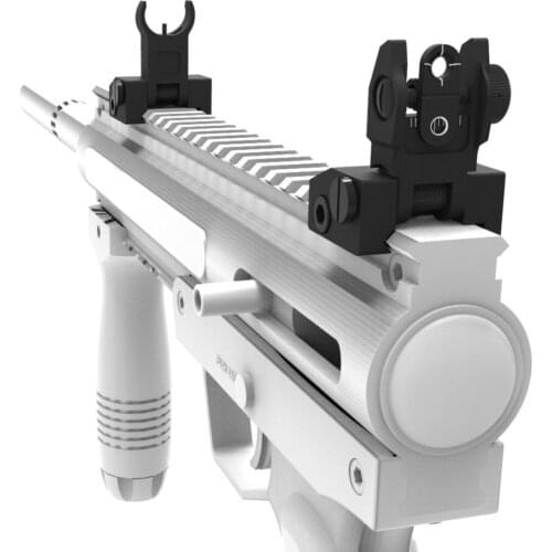 US Tactical Hunting Iron Low Flip Up Front & Rear Sight Set Folding Design Profile Quick Detach Rapid Transition Fit Most Rails