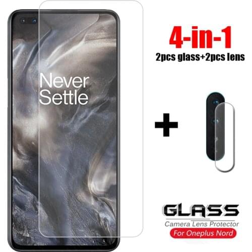 4-in-1 Glass on Oneplus 8 Nord Tempered Glass For Oneplus Nord 7 7T 8T Camera Lens Screen Protector Phone Film Oneplus Nord N100