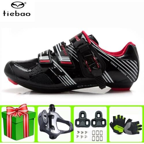 Tiebao Road Cycling Shoes Sapatilha Ciclismo Bicycle Add Pedal Set Sneakers Breathable Outdoor Sport Professional Bike Bicicleta