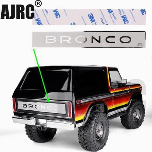 Rear Stainless Steel Logo Decoration For 1/10 Rc Crawler Car Traxxas TRX-4 Bronco Ranger XLT RTR #82046-4 TRX4