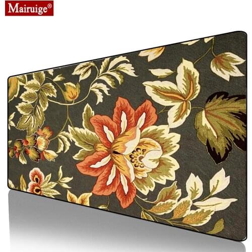 Flower Vintage Persian Rug Mouse Pad XXL Gamer Desk Mat Large Keyboard Pad Computer PC Padmouse Gaming MousePad 90x40cm/80x30cm