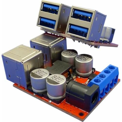 DC-DC Vehicle Charging Board 8V-35V 5V 8A Power Supply Depressurization Module 4 port USB Output mobile Charger