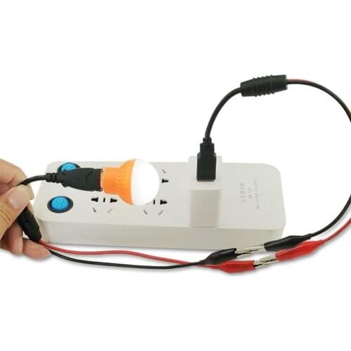 1Pair Male Female USB Alligator Clips Testing Wire To Battery Lithium Battery Voltmeter Ammeter Tester High Quality Durable