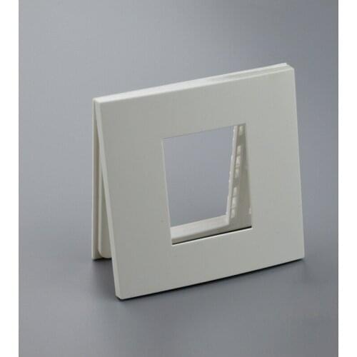 1 Piece Blank Wall Panel 86x86mm White Color Home Outlet Installation For Two Sockets Universal Using