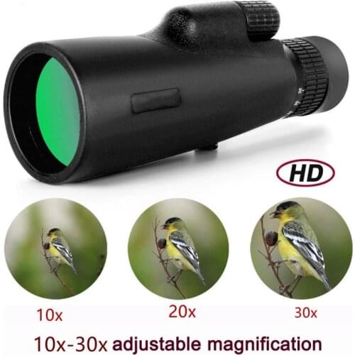 10-30*50 All-optical Large Eyepiece Outdoor Monocular Variable Magnification Rainproof Telescope High Magnification Image Stable