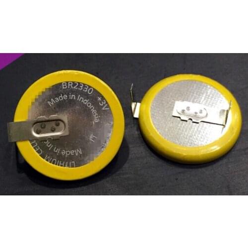 10PCS BR2330/HFN with soldering feet Industrial motherboard battery 3V lithium battery