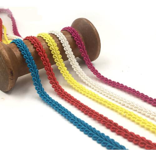 8MM 5M/Lot MulticolorTrim Sewing Lace Centipede Braided Lace Ribbon Home Party Decoration DIY Clothes Curve Lace Accessories