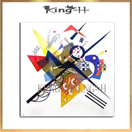 Handmade Abstract Wall Pictures Art For Living Room Home Decor world famous paintings Red Blue Wassily Kandinsky Oil Painting